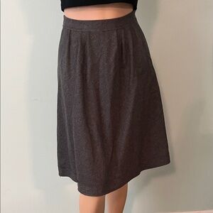 Banana Republic Charcoal Wool A-Line Skirt